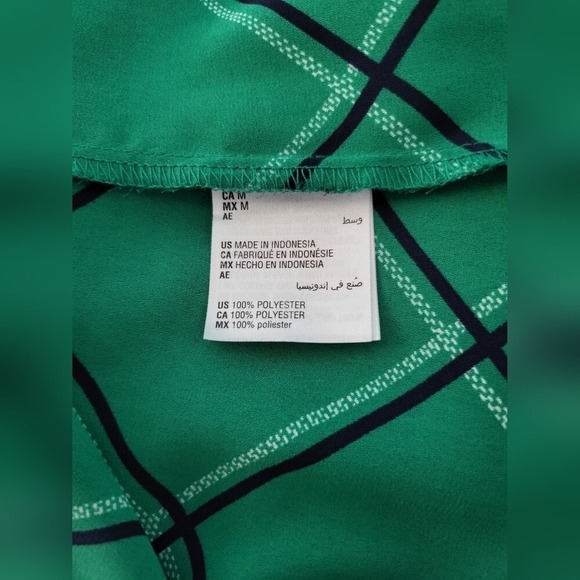 Charter Club Green Plaid Blouse - Picture 7 of 8